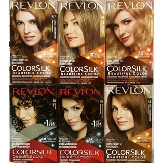 ** 1 กล่อง ** Revlon Colorsilk ครีมเปลี่ยน สีผมเรฟลอน