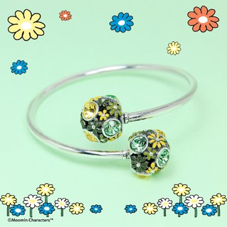 MORESS FLOWER BANGLE GREEN กำไลหัวดอกไม้