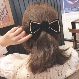 【CICI】Big Bow Head Rope Ins Hot Velvet Hair Rope Bracelet Dual-purpose Lolita Hair Ring