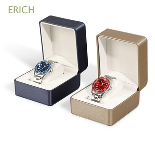 Erich กล่องนาฬิกาข้อมือแฟชั่น โรแมนติก พร้อมหมอน กล่องของขวัญ กล่องเครื่องประดับ หนัง PU กล่องนาฬิกาข้อมือ