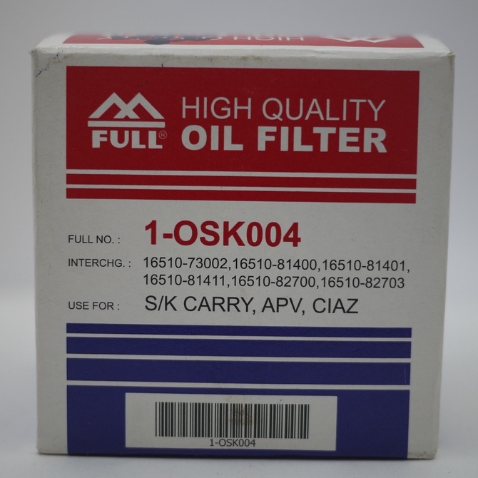 กรองน้ำมันเครื่อง FULL for Suzuki SWIFT CARRY CELERIO ERTIGA CIAZ 1-OSKO04 เทียบ