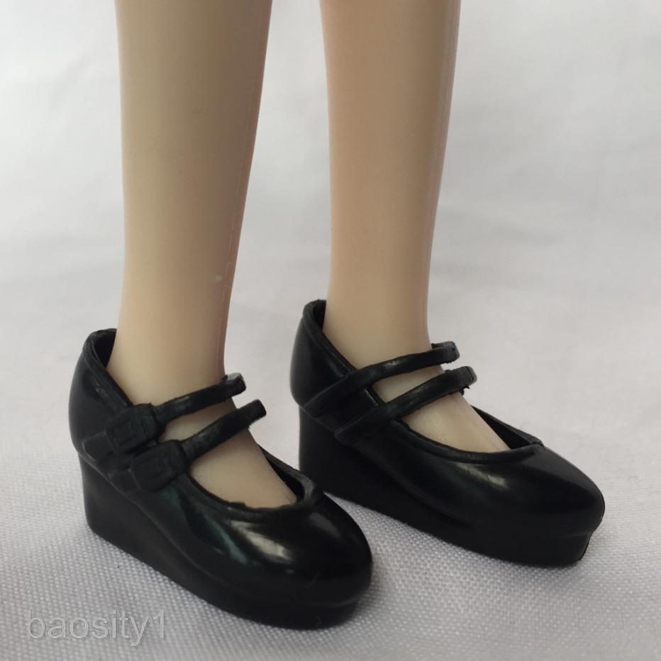 MagiDeal Black Single Shoes for 12" Blythe 1/6 BJD Doll Clothing Accessory