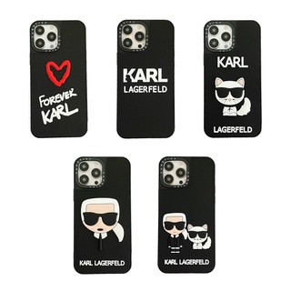 เคสโทรศัพท์มือถือ ซิลิโคน ลาย Karl Lagerfeld Casetify 3D สําหรับ iPhone 15 14 13 12 11 Pro Max Plus X XS XR