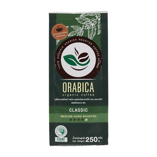 ออราบิก้ากาแฟคั่วบดออร์แกนิคมีเดี่ยมโรสต์ 250กรัม Aurabica Organic Roast &amp; Ground Coffee Medium Roast 250g.