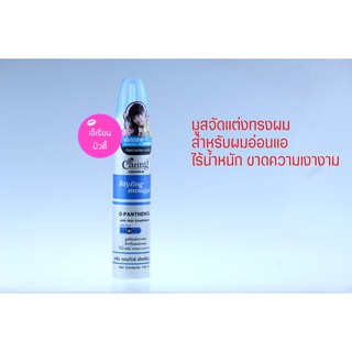 Caring Contour Styling Mousse มูส โฟม แคริ่ง สีฟ้า 130 ml.