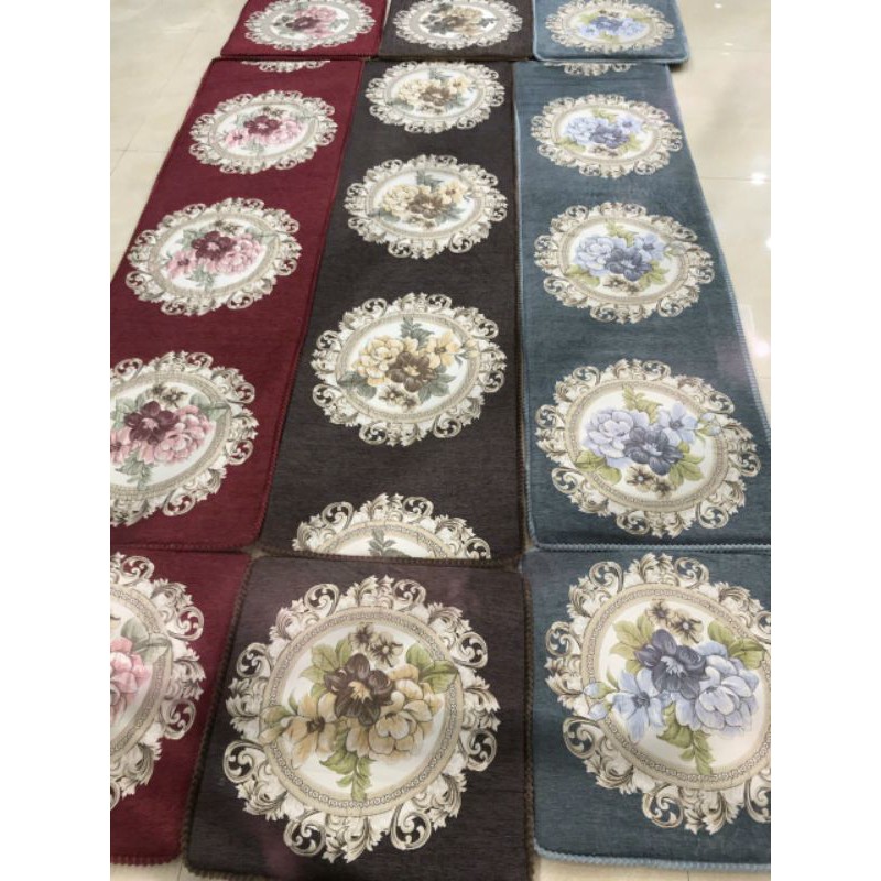 [ภาพจริง 100%] ชุดเสื่อเก้าอี้ยุโรปตะวันตกยาว 1 ชิ้น 1ม8 2มx57ซม. และแผงสั้น 2 แผ่น 57x57ซม