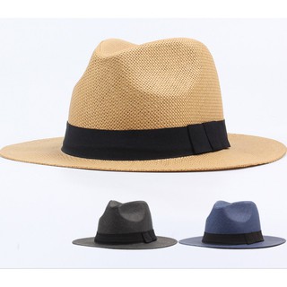 New summer flat mens hat white hats beach sun hats sunฤดูร้อนชายแบนใหม่ชายหมวกสีขาวและหมวกฟางผู้หญิงชายหาดดวงอาทิตย์ดวง