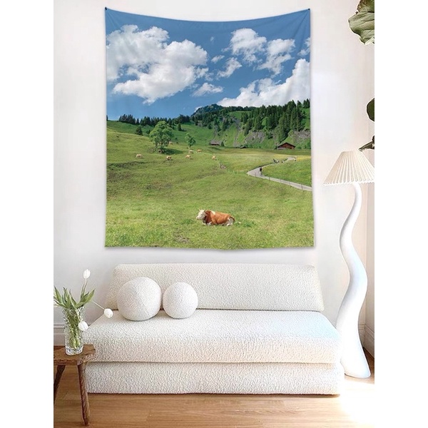 (พรีออเดอร์)🌲🗻Fabric poster ผ้าตกแต่งห้อง แขวนผนัง ผ้าม่านพิมพ์ลาย น้ำ ภูเขา โปสเตอร์ผ้า - รูปที่ 7