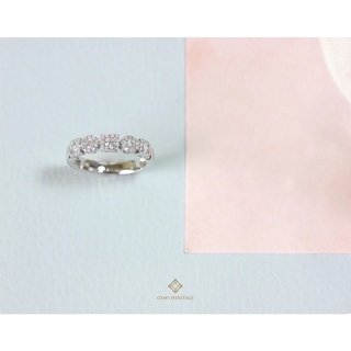 gems heritage แหวนเพชร square and round diamond ring (RWG270)