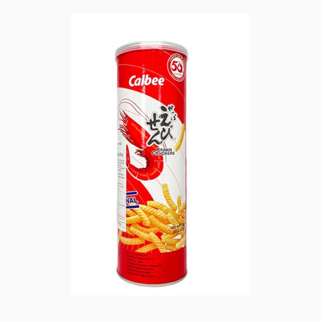 Calbee Ebisen Original Prawn Crackers 90g  ข้าวเกรียบกุ้ง รสออริจินัล