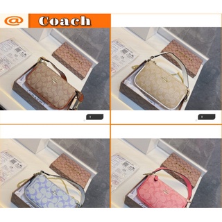 COACH Ss21 สินค้าใหม่ Mahjong Bag Hobo Bag กระเป๋าสะพายข้าง กระเป๋าสะพาย กระเป๋า กระเป๋า coach กระเป๋าผู้หญิง กระเป๋าสะพ