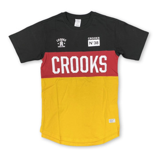 SLUM LTD - CROOKS AND CASTLES Crooks Sporting Tee Black/Yellow