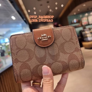 COACH C0082 MEDIUM CORNER ZIP WALLET แท้💯% coach factory