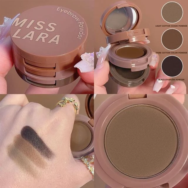 (มีส่งด่วน)Miss Lara คิ้วฝุ่น คิ้วกันน้ำ พาเลทเขียนคิ้ว Eyebrow 3 ชั้น 3 เฉดสี สีสวย ติดทนนาน พกพาง่าย