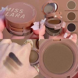(มีส่งด่วน)Miss Lara คิ้วฝุ่น คิ้วกันน้ำ พาเลทเขียนคิ้ว Eyebrow ​ 3 ชั้น 3 เฉดสี สีสวย ติดทนนาน พกพาง่าย