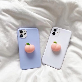 Samsung Galaxy S21 Ultra S20 Plus Note20 Note10 Pro Note9 Note8 S21ultra Note20ultra S21+ S20+ Note10+ Note10pro Simple Style Stereoscopic pinch peach soft can reduce pressure silicone soft phone case