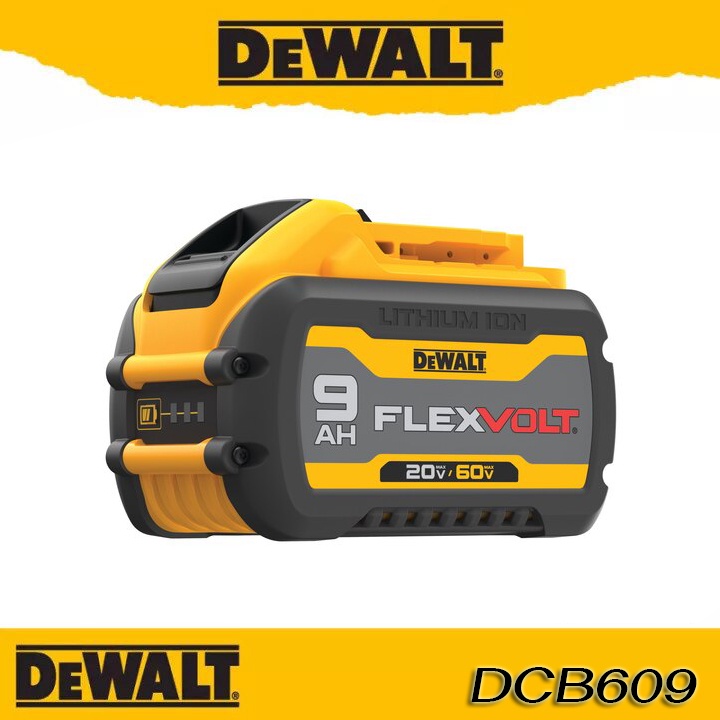 DEWALT แบตเตอรี่ รุ่นDCB609 LI-ION BATTERY 20V/60V Max (9.0Ah) รับประกันศูนย์ 1 ปี