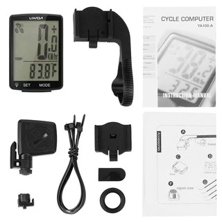 Lixada ไร ้ สายจักรยานคอมพิวเตอร ์ Multi Functional LCD หน ้ าจอจักรยานคอมพิวเตอร ์ จักรยานเสือภูเขา Speedometer วัดระยะทาง IPX6 กันน ้ ําขี ่ วัดอุณหภูมิขี ่ อุปกรณ ์ เสริม
