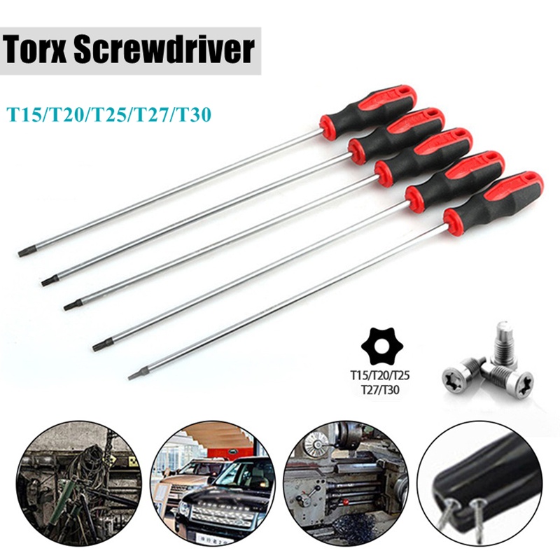 1pc 400mm Extra Long Torx Screwdriver with Hole S2 Screwdriver T15 T20 T25 T27 T30 Magnetic Screw Dr