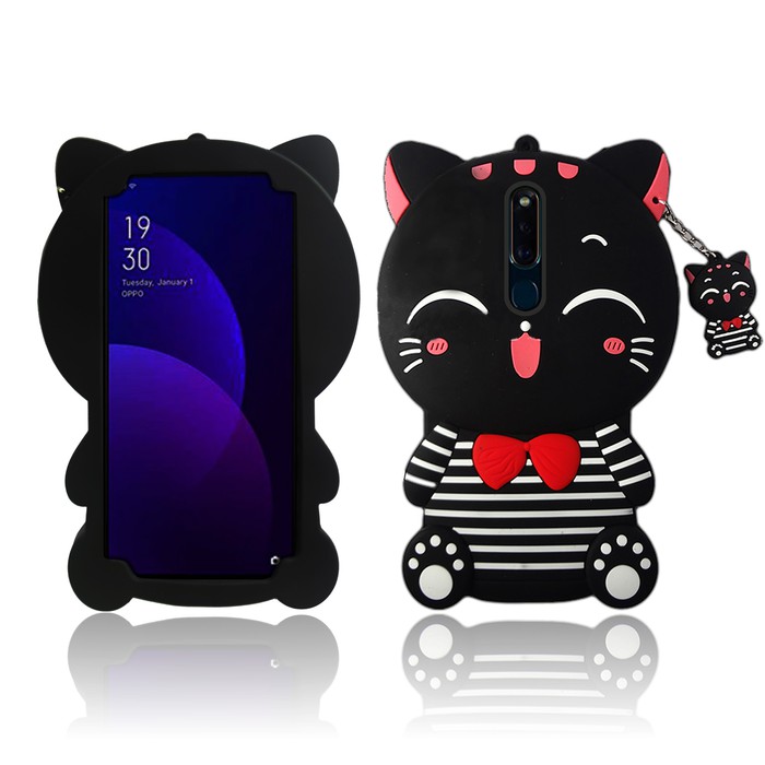 เคส SAMSUNG J2/J4+ 2018/ J6 2018/J8 2018/J6+ 2018/A6 2018/M10 2019/M20 2019/ Soft Black Cat Smile