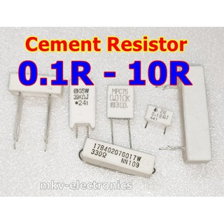 0R - 10R , Cement Resistor , Rกระเบื้อง รีซิสเตอร์