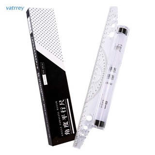 VA   Plastic Measuring Rolling Ruler Drawing Roller Ruler Parallel Ruler Multifunctional Drawing Ruler for Drafting