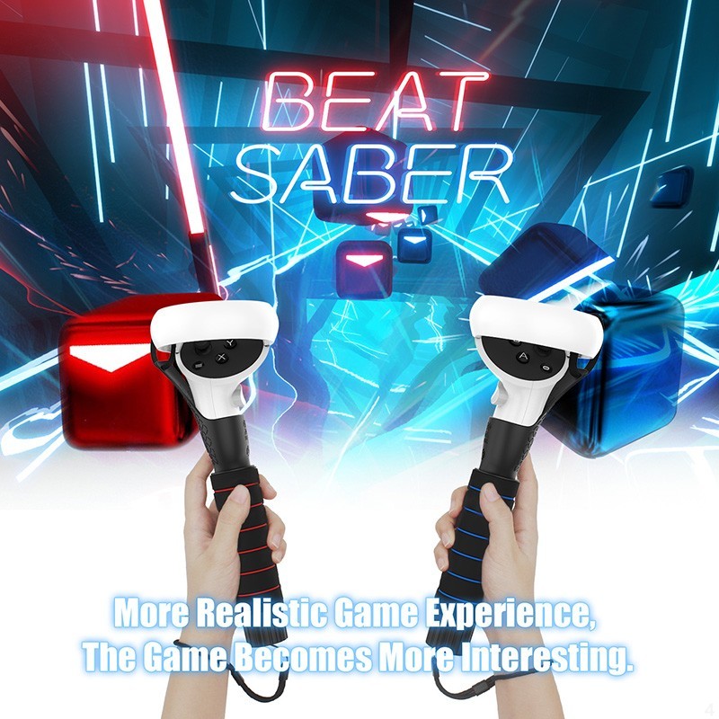 Loff Long Stick Dual Handle Extension Grips สำหร บ Oculus Quest 1 Oculus Quest 2 Vr หร อ Rift S คอนโทรลเลอร ท เล นเกม Beat Saber Shopee Thailand