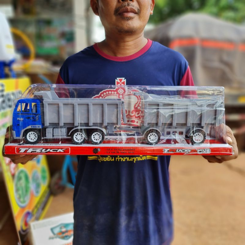 ของเล่นรถพ่วง บรรทุกสามารถดัมพ์ได้