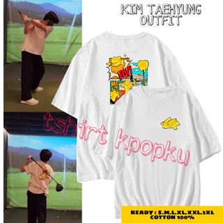 เสื้อยืด พิมพ์ลายศิลปินเกาหลี bts kim taehyung Butter x MCD ด้านหน้า และด้านหลัง