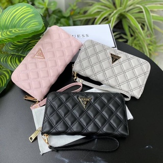 Guess Quilted Long Wallet กระเป๋าเงินใบยาวซิปรอบ