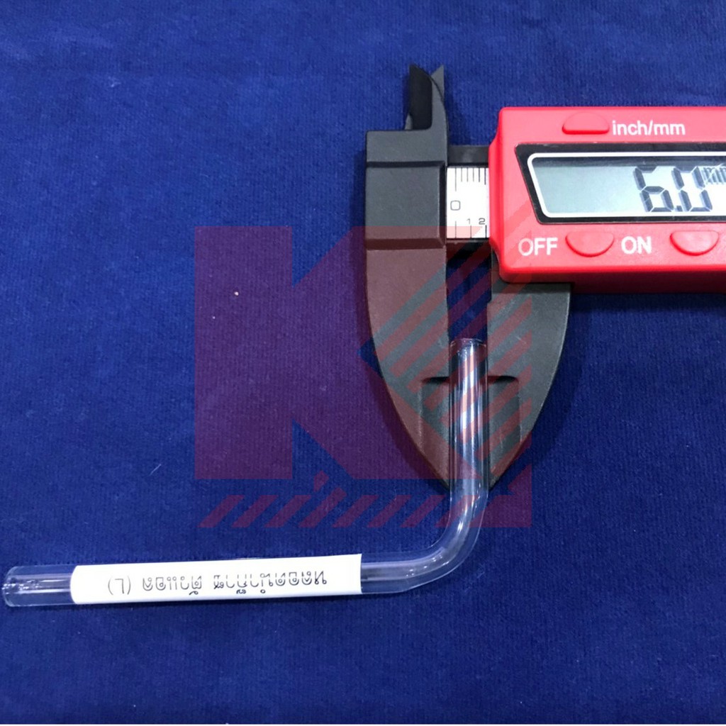 หลอดแก้วนำก๊าซตัว L  หลอดทดลอง อุปกรณ์วิทยาศาสตร์