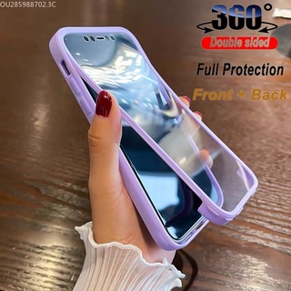 เคสโทรศัพท์มือถือแบบแข็ง ใส 360 องศา สองด้าน กันกระแทก กันรอยกล้อง สําหรับ REALME 7 5G 6 9 8 PRO 8i 9i C21 C25 C12 C21Y C25Y C25S