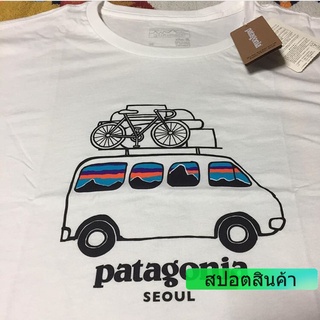 เสื้อยืดแขนสั้นพิมพ์ลายจักรยาน Patagonia สําหรับผู้ชาย