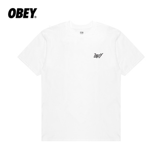 เสื้อยืดผ้าฝ้ายพิมพ์ลายแฟชั่น Obey เสื้อยืด คอกลม แขนสั้น พิมพ์ลายตัวอักษร สีตัดกัน แฟชั่นฤดูใบไม้ผลิ ฤดูร้อน สําหรับผู้