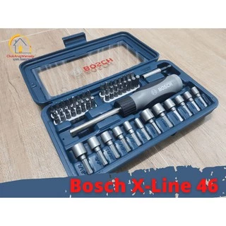 BOSCH X-LINE 46 ชุดไขควงมือ พร้อมดอก หัวประกอบ 46 ชิ้น xline46 X line 46 ไขควง บล๊อก
