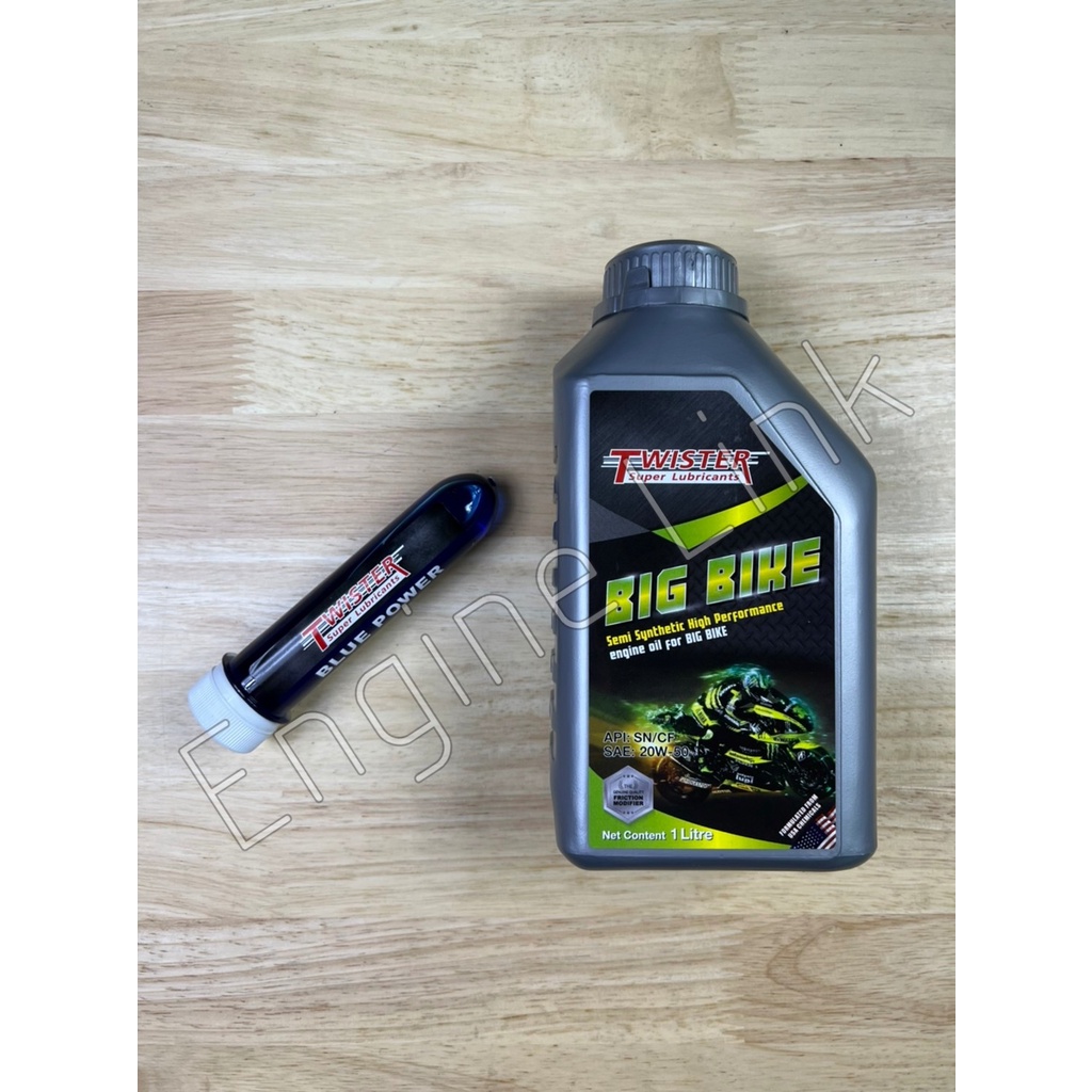 น้ำมันเครื่อง Twister BigBike  20w50 พร้อม Twister Blue Power