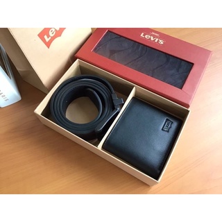 LEVI’S REAL LEATHER BELT &amp; WALLET VALUE PACK  Code:B7D260365  แบรนด์แท้ 100% งาน Outlet