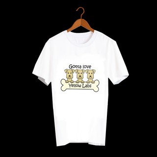 เสื้อยืดลายสุนัข เสื้อลายหมา ลาบราดอร์  GOTTA LOVE YELLOW LAB - DNM23