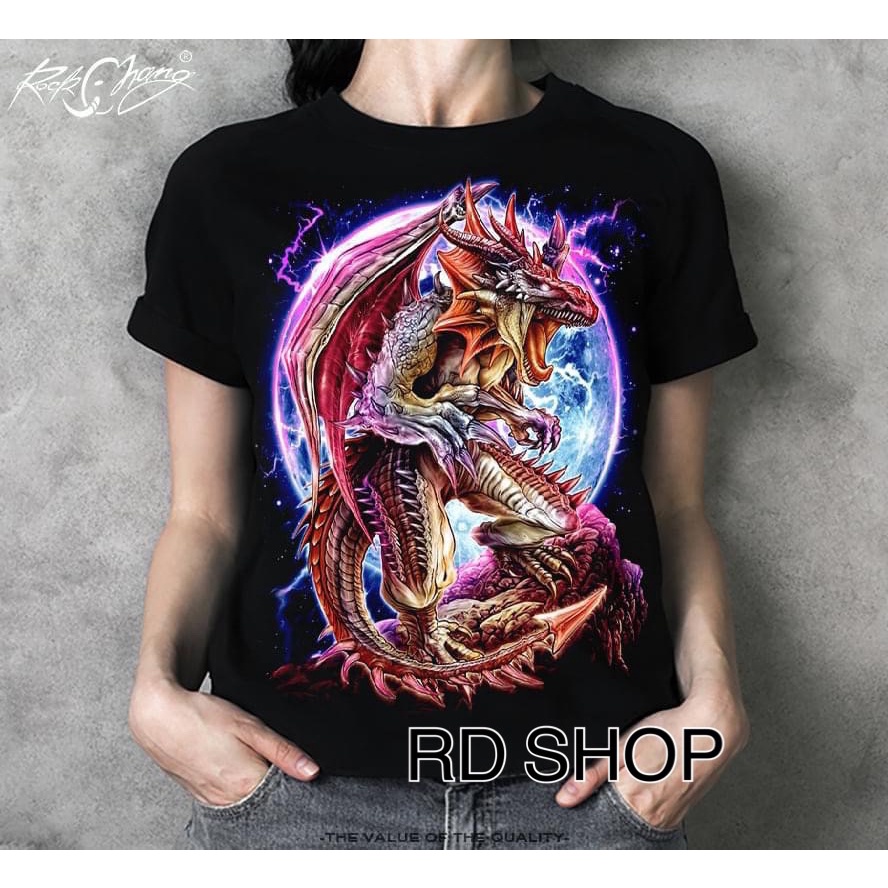 เสื้อยืดเรืองเเสง Rock eagle เรืองเเสง หน้า-หลัง งานGW By RD-Shop T-shirts