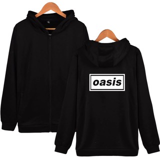 Rain Oasis Rock Band เสื้อโค้ทแจ็คเก็ตสําหรับผู้ชายแขนยาวมีฮู้ดสไตล์ฮิปฮอป