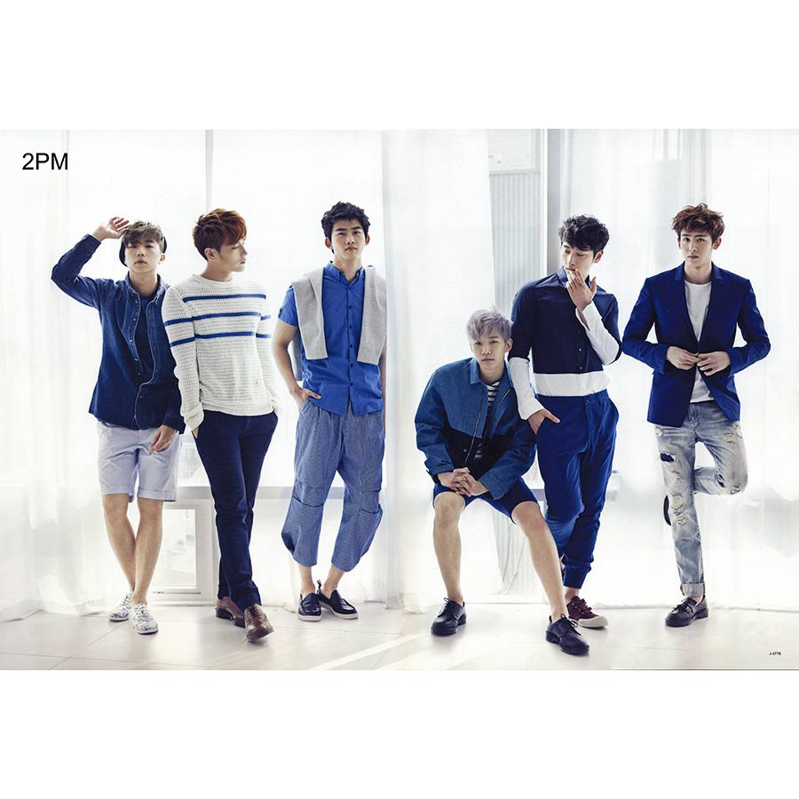 โปสเตอร์ รูปถ่าย บอยแบนด์ เกาหลี 2PM 투피엠 (2008) POSTER 24"x35" Inch Korea Boy Band K-pop Hip Hop R&B