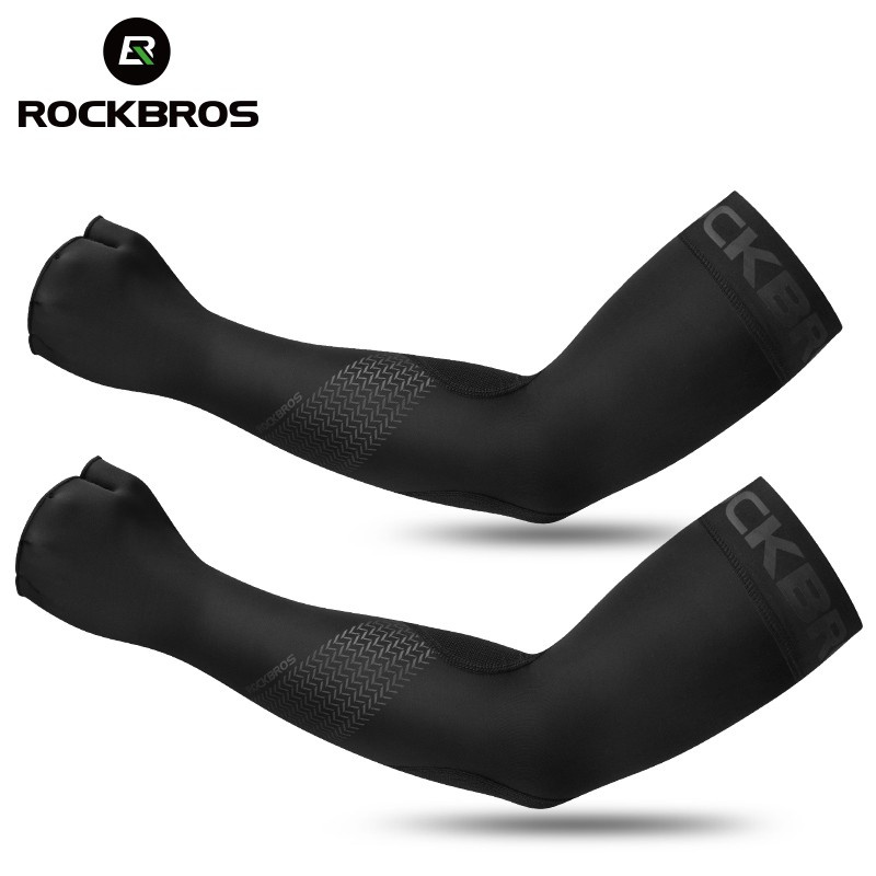【TH Delivery】ROCKBROS ปลอกแขนผ้าไหมป้องกันรังสียูวีระบายอากาศสําหรับผู้ชายผู้หญิง Upf 50