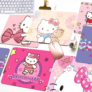 H&amp;l แผ่นรองเมาส์ ลายการ์ตูน hello kitty น่ารัก กันลื่น สําหรับบ้าน คอมพิวเตอร์ สํานักงาน