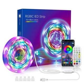 COMELY แท่งไฟ RGB ไฟ LED แถบไฟ ควบคุมไฟ ไฟอารมณ์ห้องนอน ความยาวหลอดไฟ: 1-5 เมตร สามารถใช้ได้: ปาร์ตี้ ห้องนอน ห้องนั่งเล่น