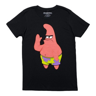 เสื้อยืดโอเวอร์ไซส์เสื้อยืด พิมพ์ลาย Spongebob Squarepants Angry Patrick สีดํา สําหรับผู้ใหญ่S-3XL