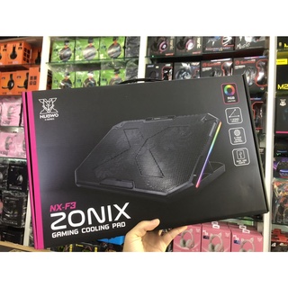 NX-F3 RGB GAMING COOLING PAD พัดลมระบายคอมร้อนโน็ตบุ๊ค กับไฟ RGB 12 โหมด พร้อมปรับความสูงได้ 7 ระดับ สินค้าพร้อมจัดส่ง