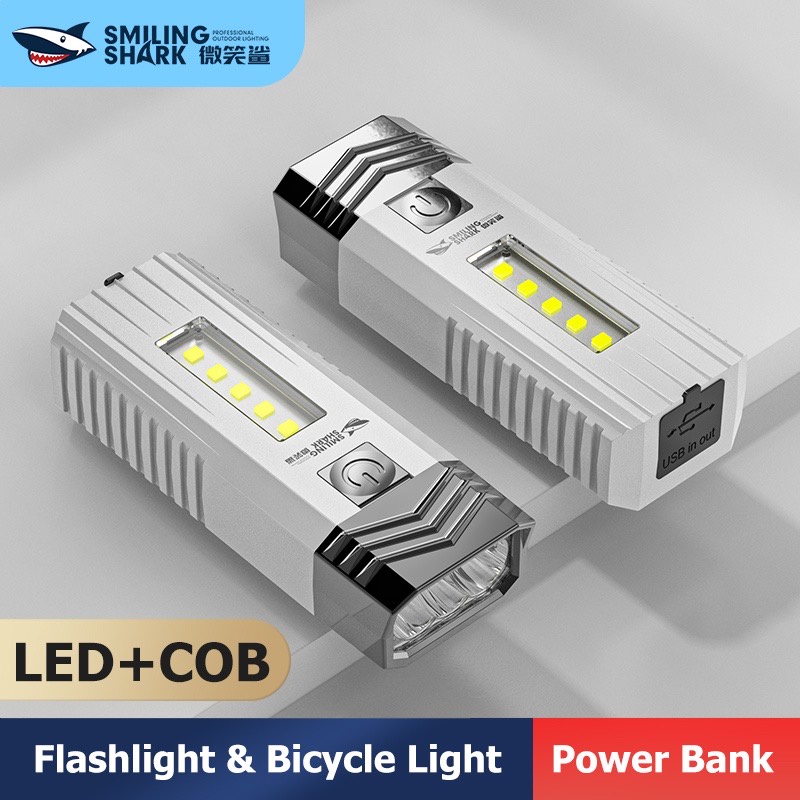 Smilingshark YT-218 ใหม่ ไฟฉาย led 5modes ไฟจักรยาน ไฟรถจักรยาน flashlight Bicycle Light เหมาะสำหรับการตั้งแคมป์กลางแจ้ง