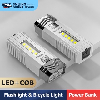 Smilingshark SD0701 ใหม่ ไฟฉาย led 5modes ไฟจักรยาน ไฟรถจักรยาน flashlight Bicycle Light เหมาะสำหรับการตั้งแคมป์กลางแจ้ง