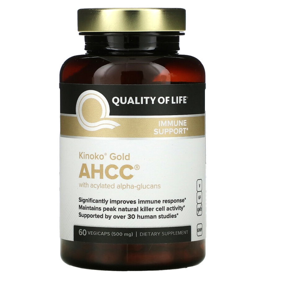 Quality of Life Labs Kinoko Gold AHCC 500 mg 60 Vegicaps