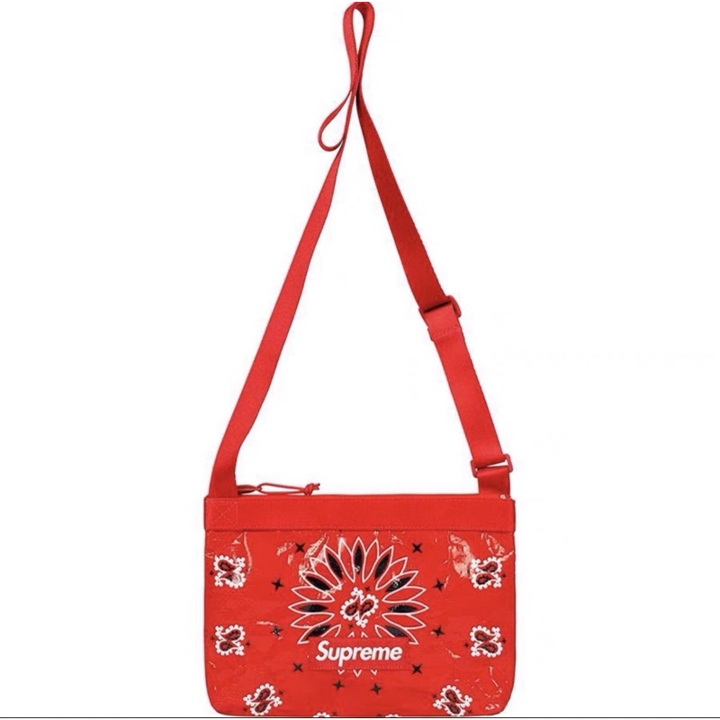 กระเป๋าสะพายข้าง Supreme Bandana Tarp Side Bag Red ใหม่พร้อมส่ง ของแท้